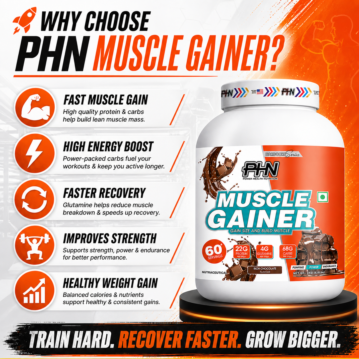 PHN Muscle Gainer Powder