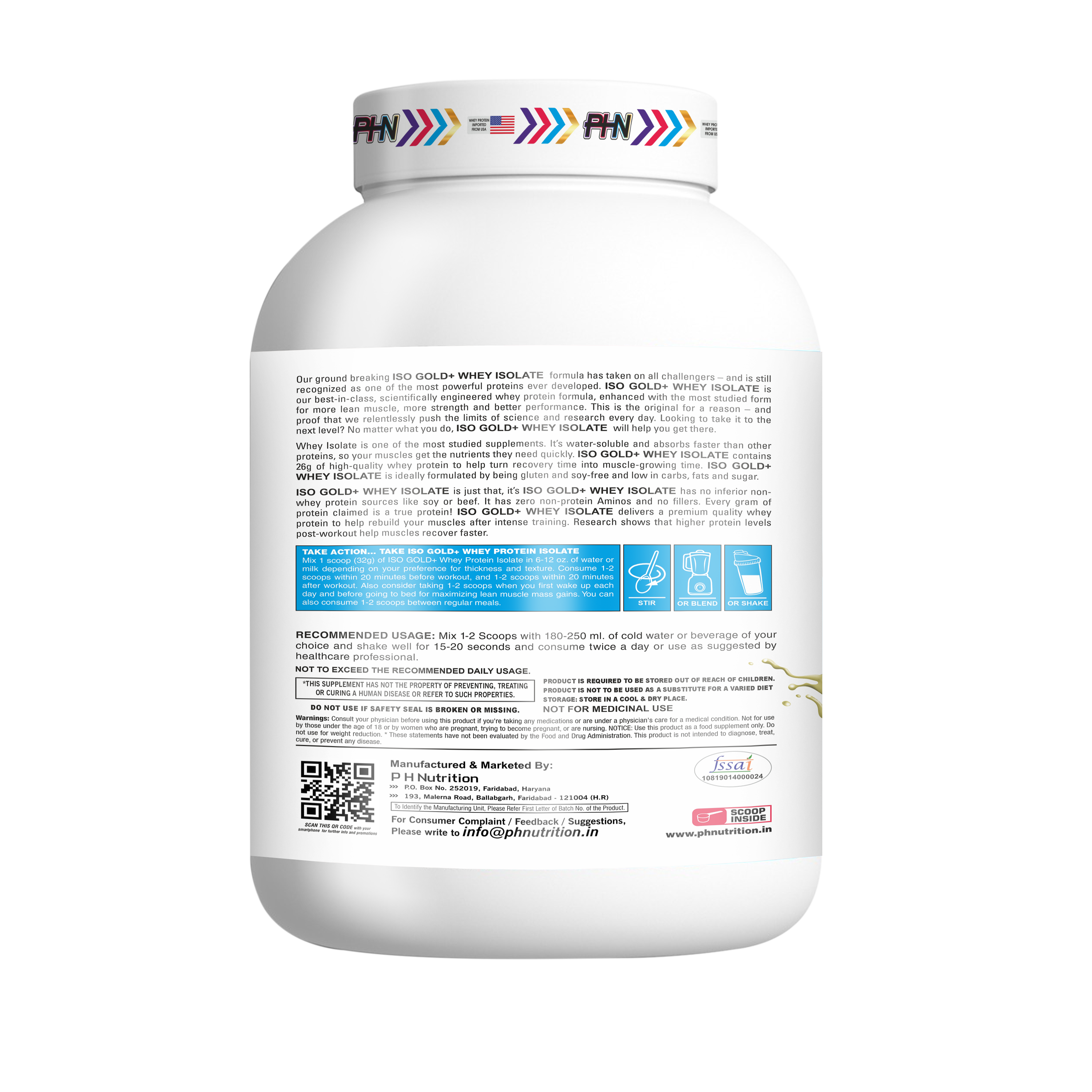 PHN ISO Gold+ Isolate Powder
