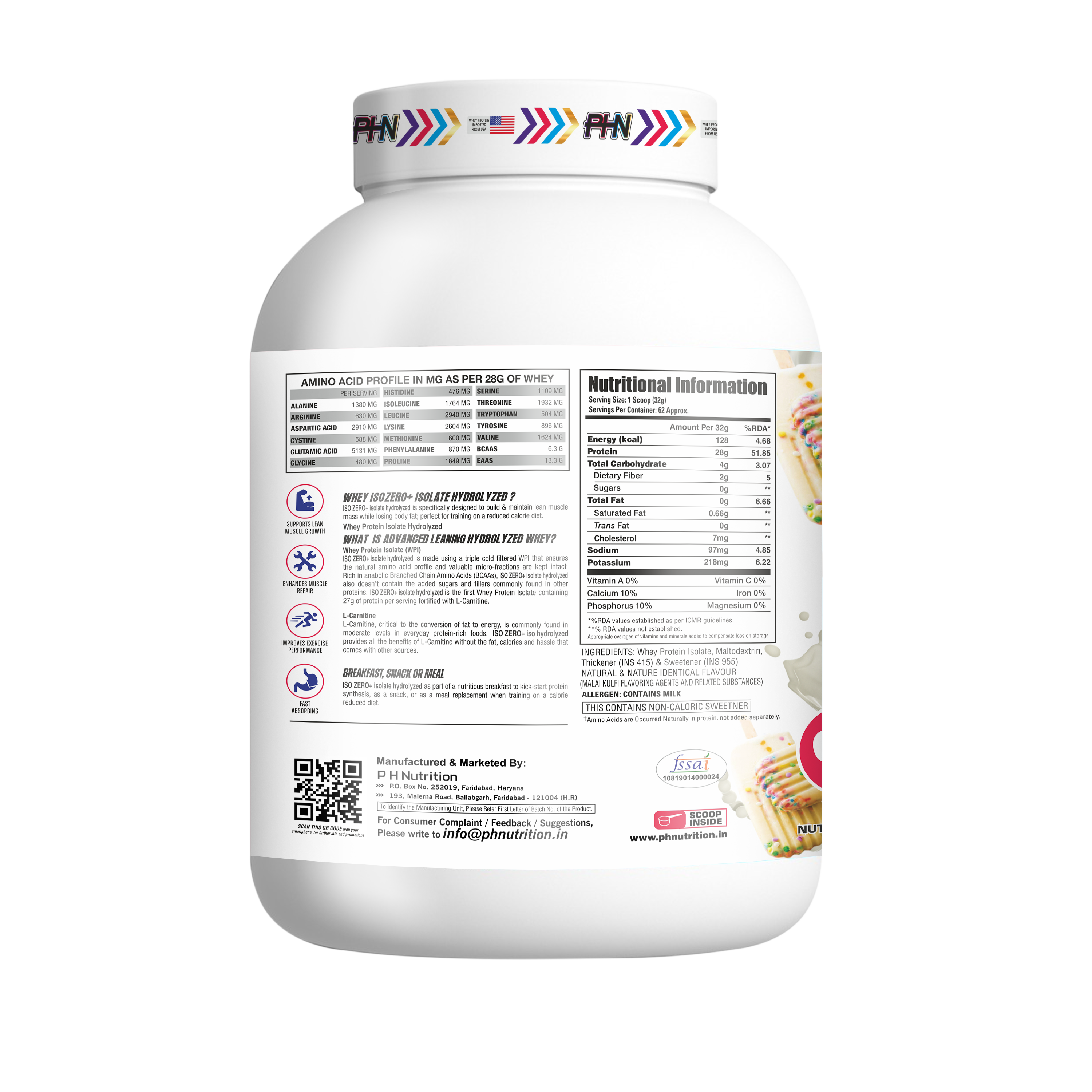 PHN ISO ZERO+ Isolate Powder