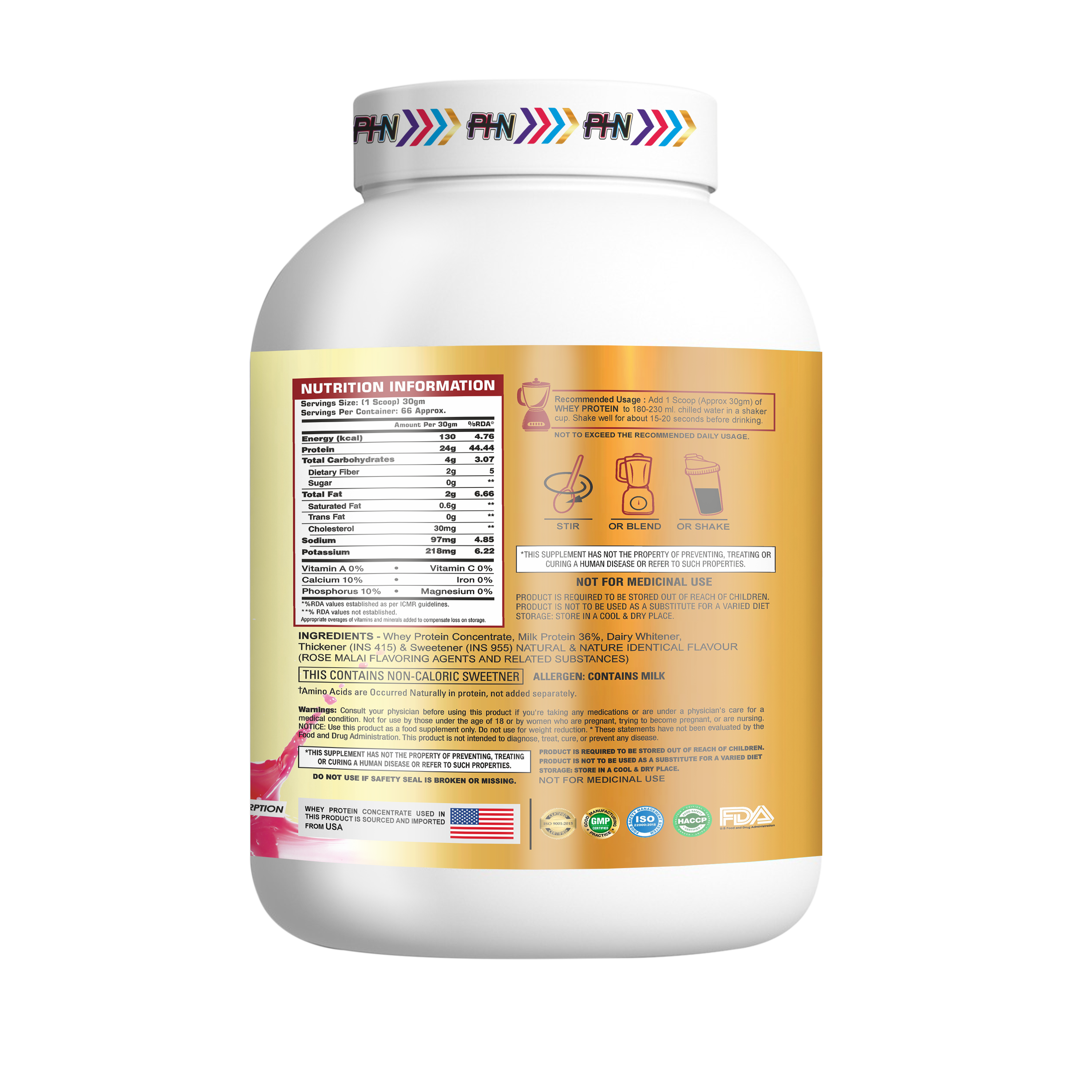 PHN Whey Protein High Performance Protein Concentrate