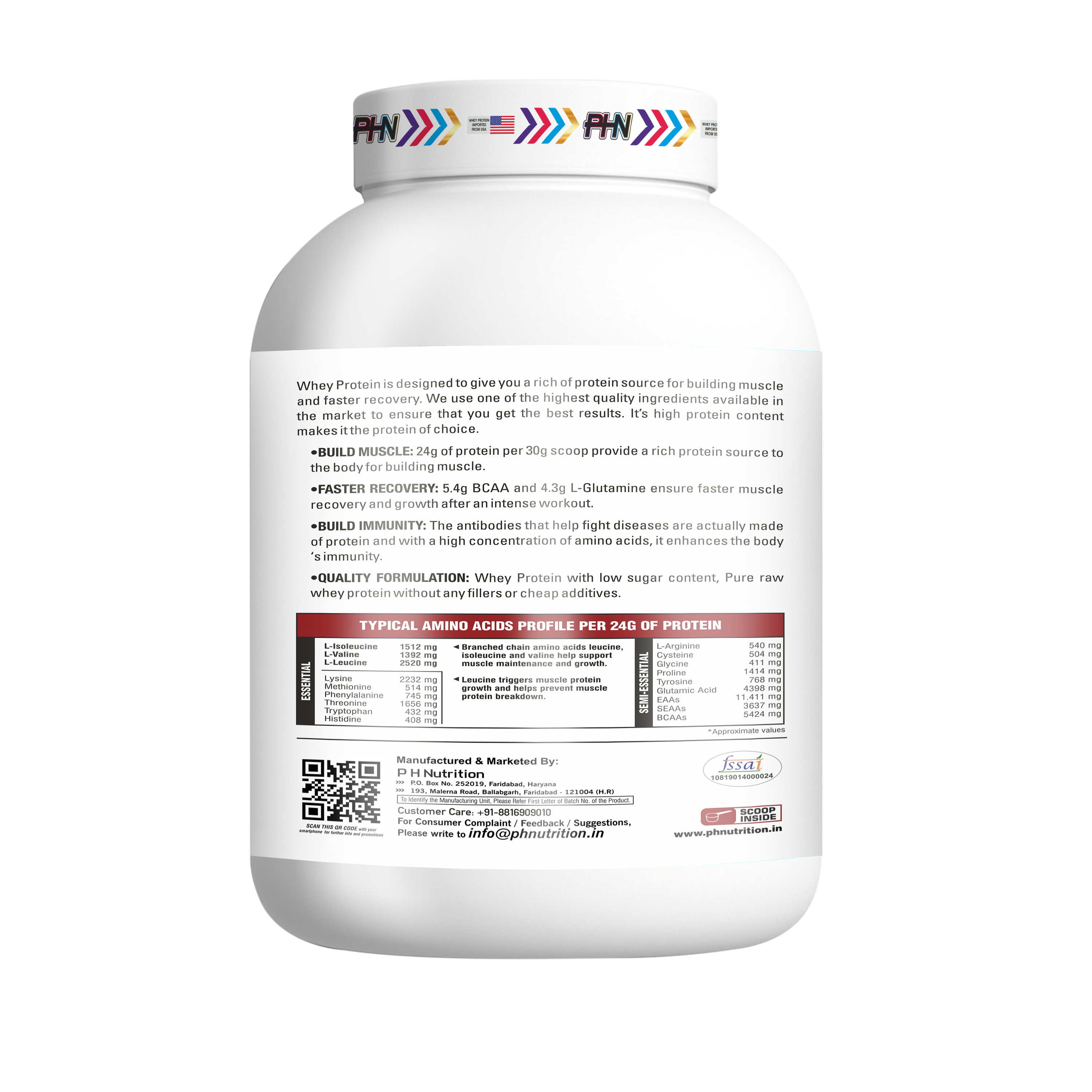PHN Whey Protein High Performance Protein Concentrate
